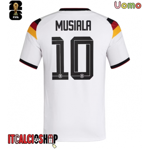 Germania Jamal Musiala #10 Prima Maglia Mondiali 2026 Manica Corta